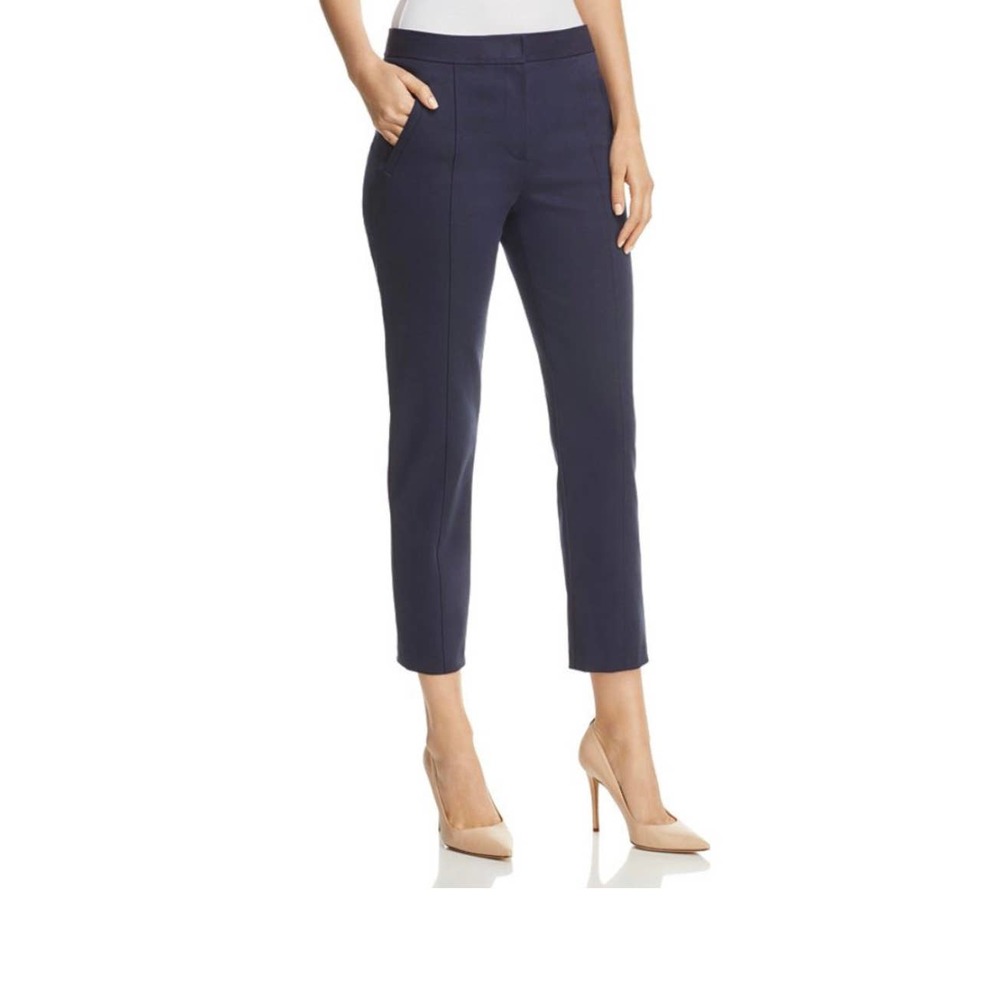 🌐Tory Burch | Navy Blue Stretch Ponte Dress Trousers Vanner Pants Sz 10🌐